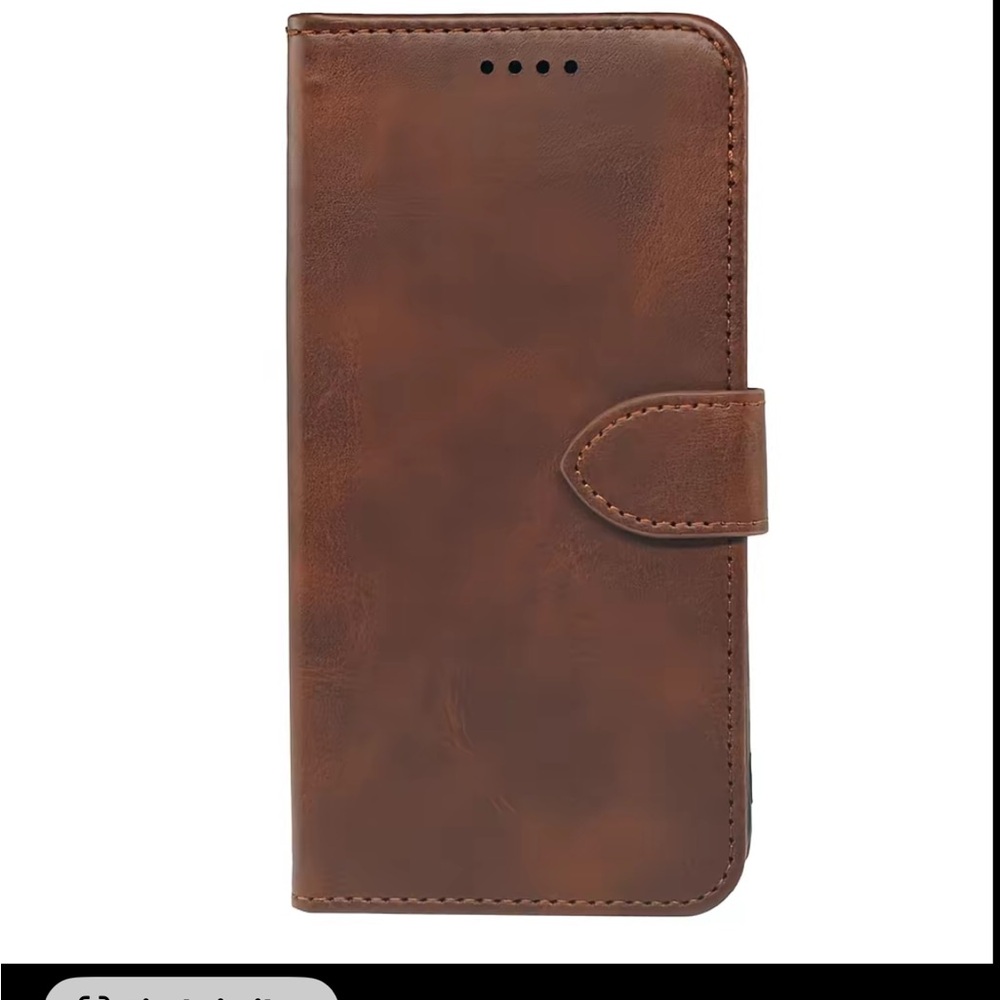 Brown Leather Wallet Phone Case - Convertible Folio Style